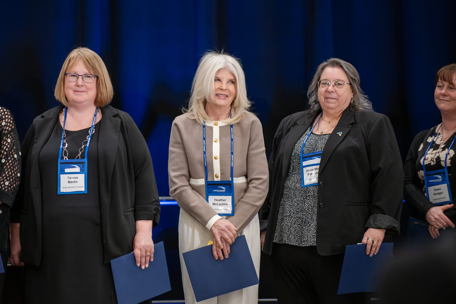 Ayr Farmers Mutual Board of Directors, Heather McLachlin ICD.D, receiving her Director's Certificate from the OMIA Certification Program